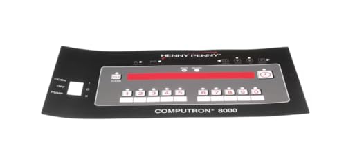 Fits Henny Penny 8000 Decal/Overlay, Control Panel, Computron 8000, PFE-581, PFG-600