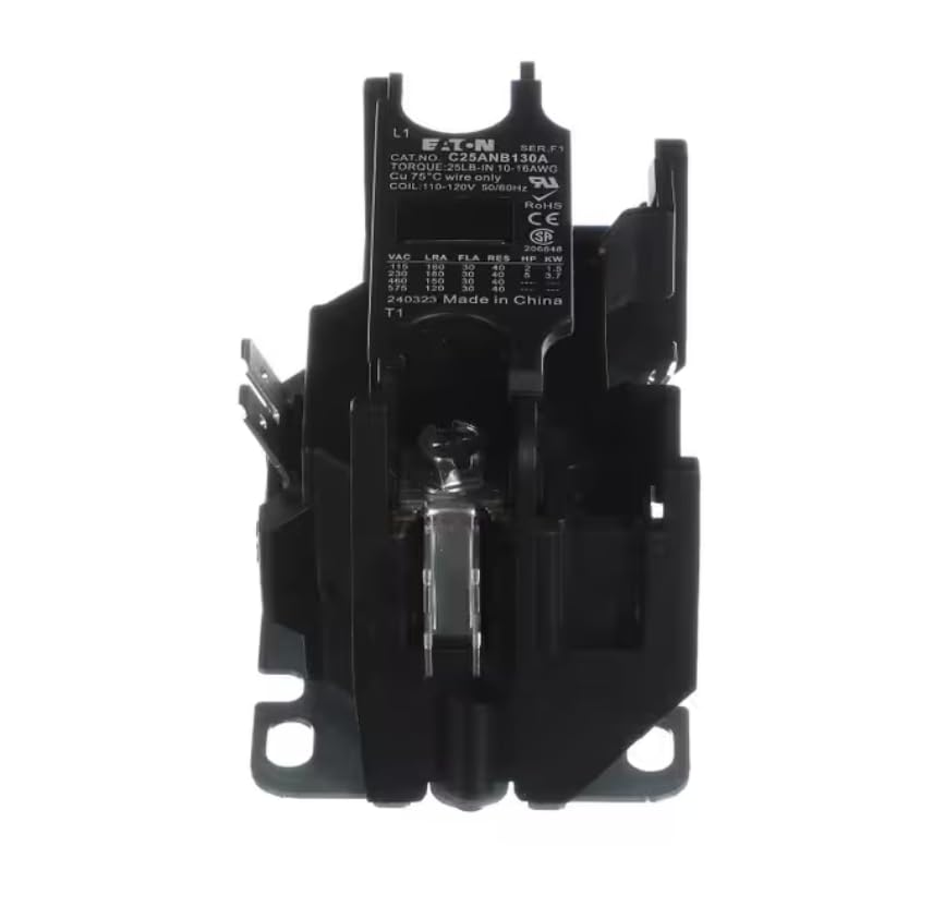 Fits Hillphoenix 206848 Contactor, 1 Pole, 120V Coil, 30A