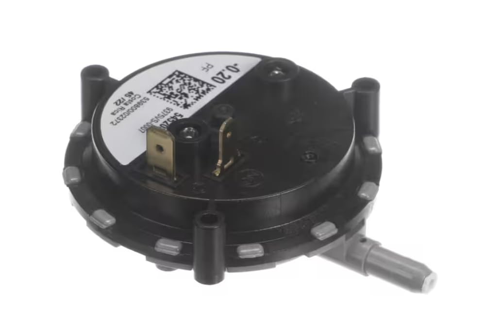Fits York 539800/02372 45/22 Pressure Switch, -0.20" WC PF for TM9Y100C16MP11, TM9V100C20MP12C, TM9Y080B12MP11