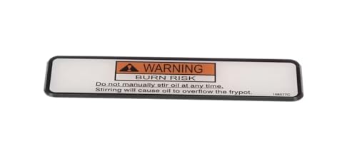 Fits Henny Penny 168577C Label/Decal, Warning - Stirring Burn Risk for OXE-100, PXE-100