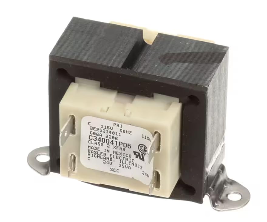Fits Trane PRI C 115V 60HZ 115U BE25214011 G06A 2206 Made in Mexico BASLER Electric Highland, Illinois 240 SEC Transformer, 115 to 24 Volt, 60HZ, 35VA