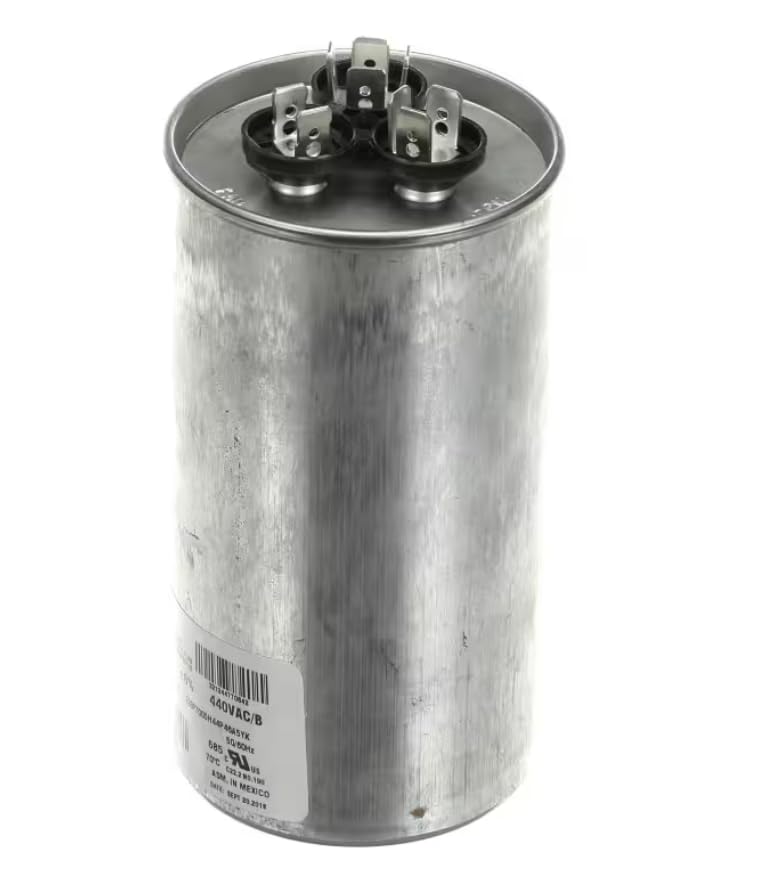Fits York 321244770642 444423 328P7005H44P46A5YK 685 Capacitor, Dual Run, Round, 440V, 70uF for 2LA04704058, 2EE04706724, AC042X1341