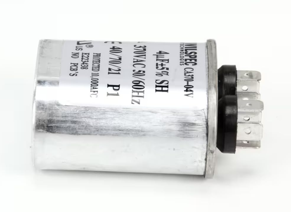 Fits Traulsen 1207015 Run Capacitor, 4.0 MFD, 370VAC, 50/60Hz for AD232D-31, AD232N-110, AD232N-18