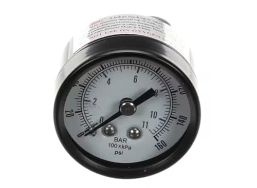 Fits Doughpro Proluxe 0918 Gauge, Air Regulator, 0-160 PSI, Black for DP1300BZ, DP1301, DP1301CO
